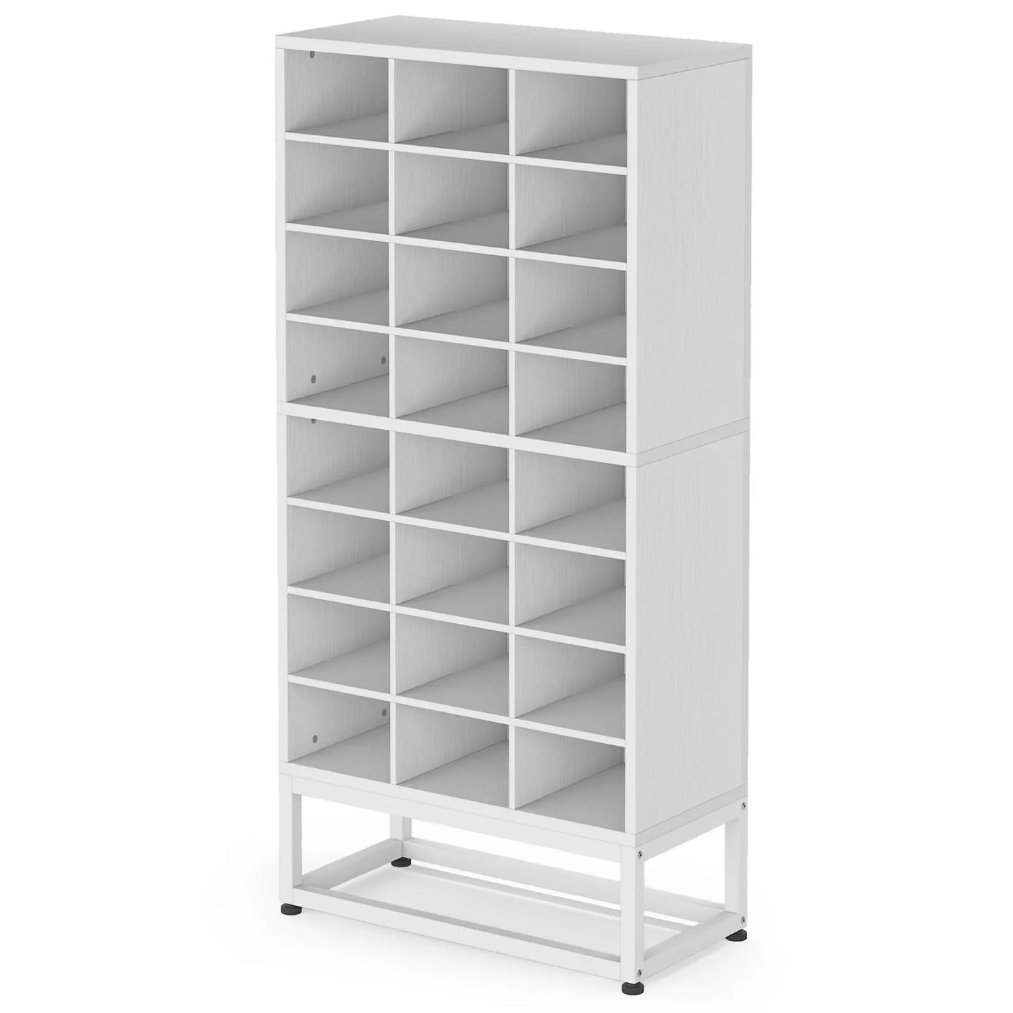 Tribesigns Wooden Shoe Cabinet Display Rack Stand Organizer