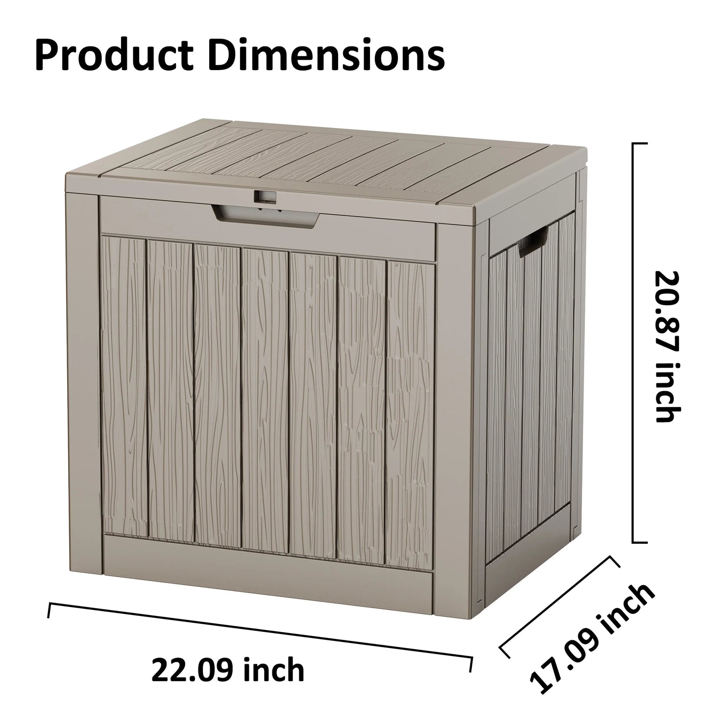 Resin Outdoor Deck Box Waterproof UV Protected Lockable Patio Storage