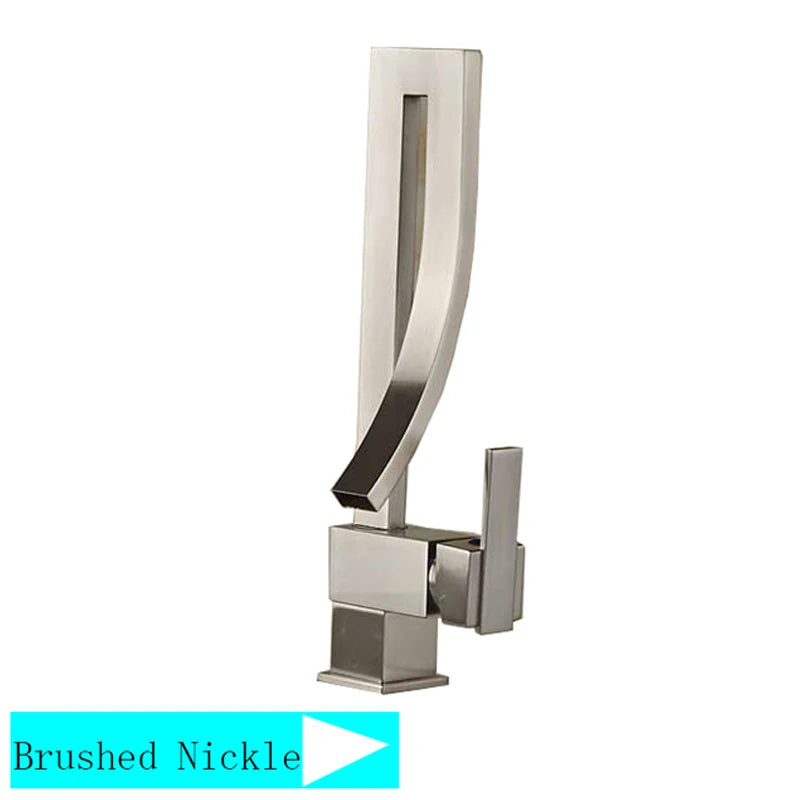 Wanmivezlo Bathroom Basin Faucet Deck Mounted Single Handle Waterfall Mixer