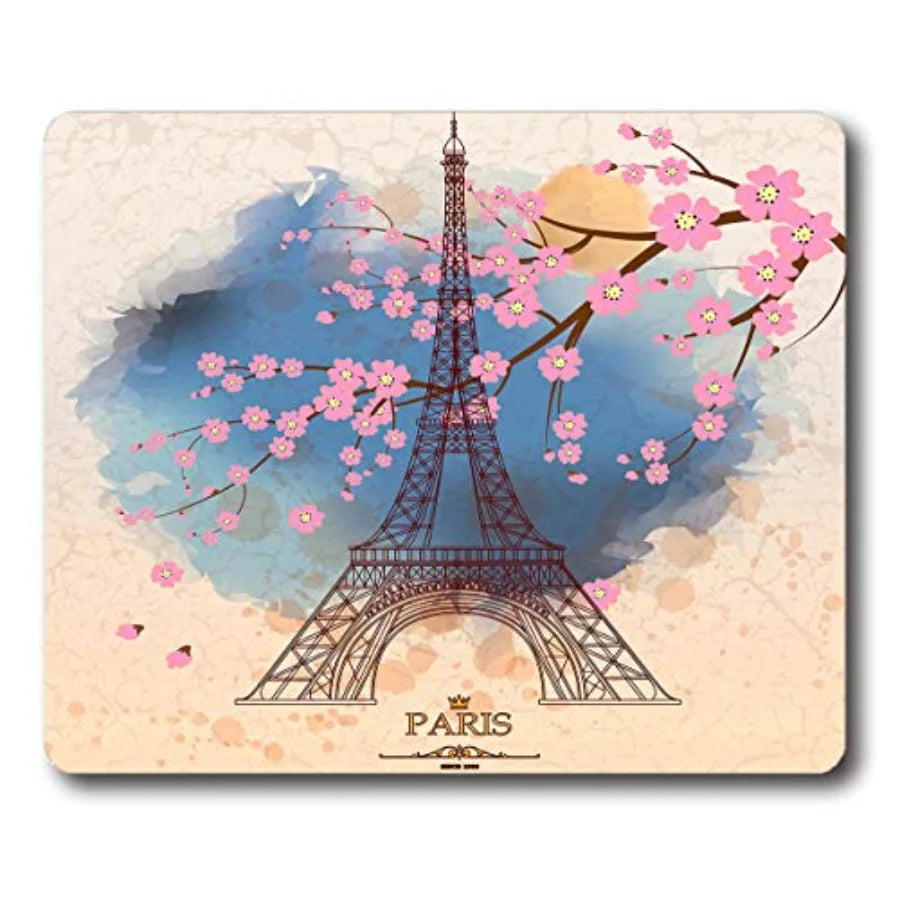 Sunset Wooden Pier Mouse Pad with Non Slip Rubber Base