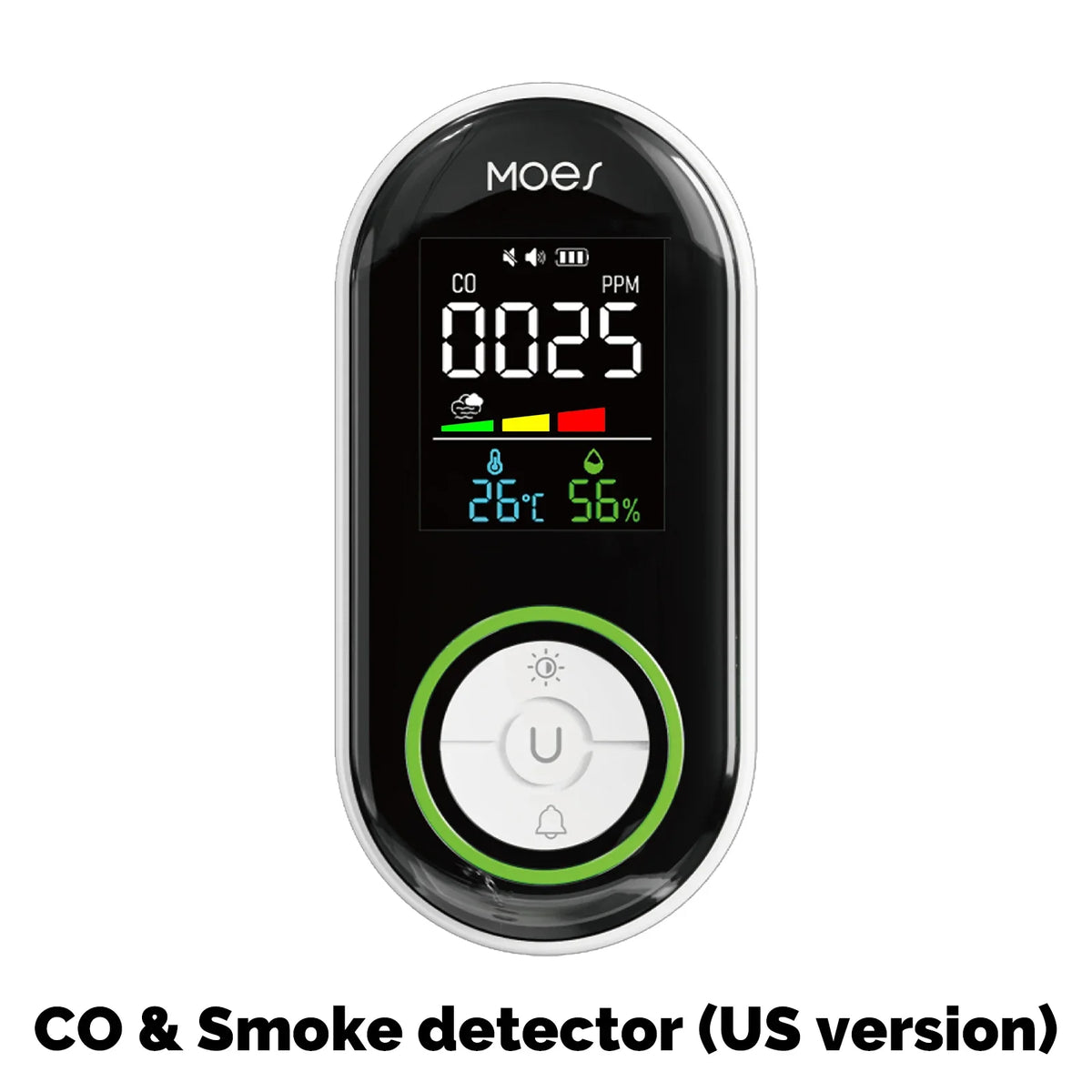 Moes Plug In Carbon Monoxide Detector With Temperature And Humidity