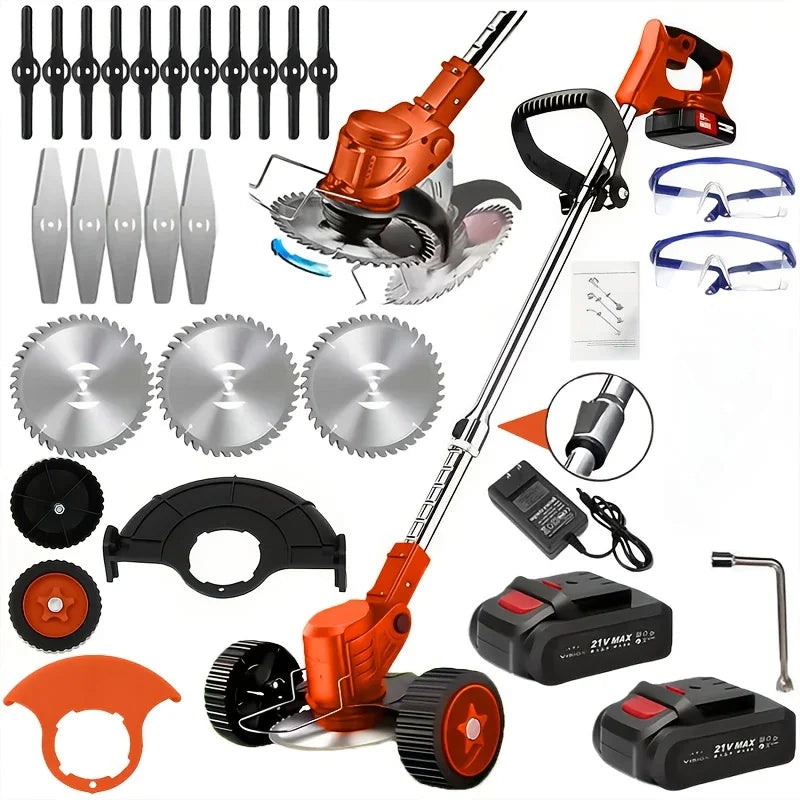 Cordless Lawn Trimmer Weed Cutter And Grass Edger With Battery
