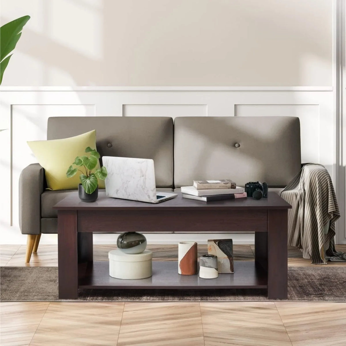 Galaxhero Lift Top Coffee Table With Hidden Storage Compartment