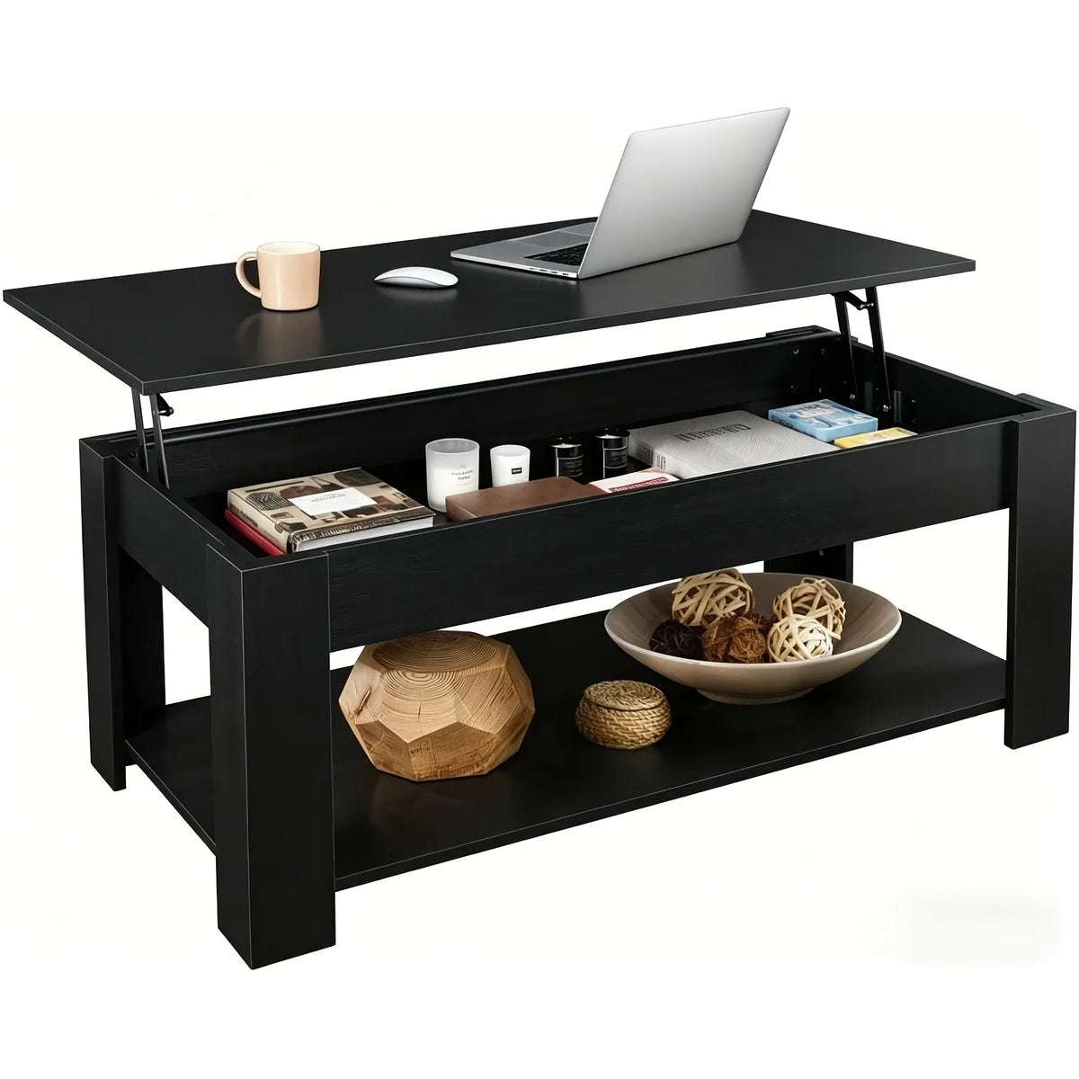 Galaxhero Lift Top Coffee Table With Hidden Storage Compartment