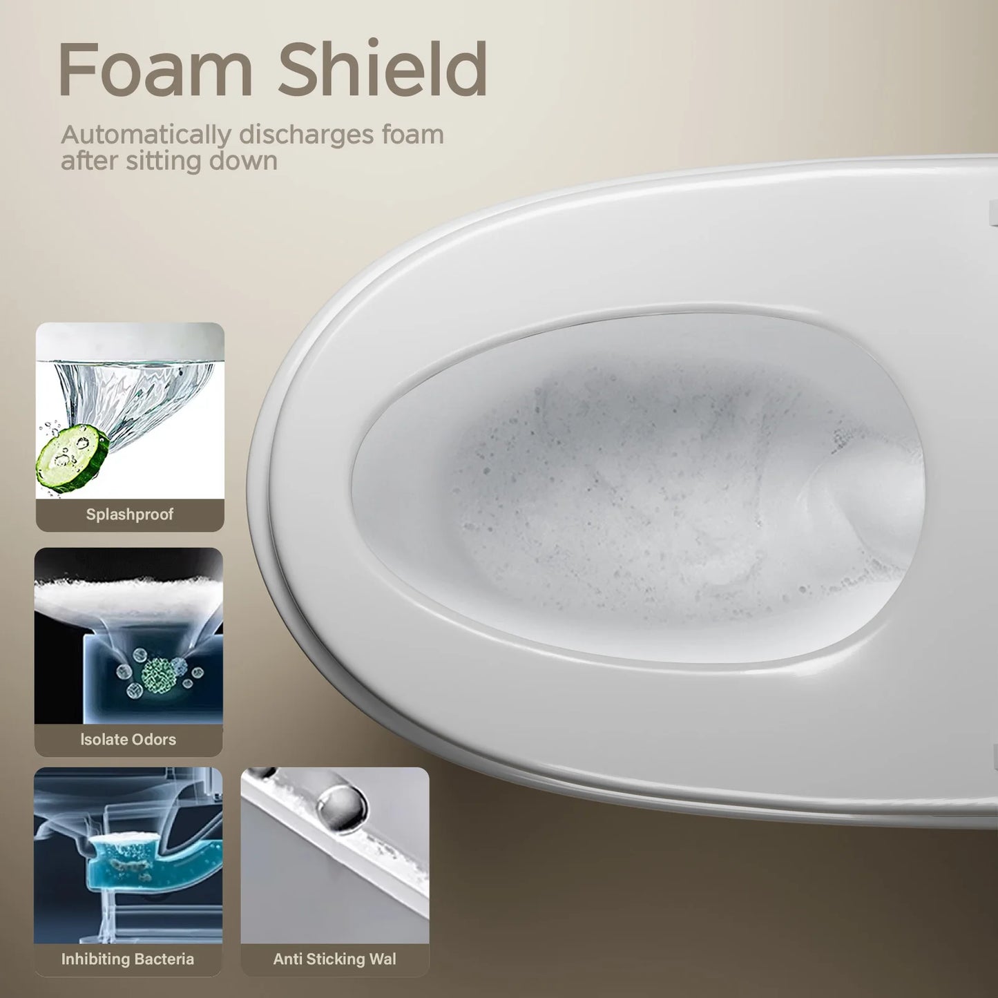 Smart Toilet With Built In Bidet And Auto Open Close