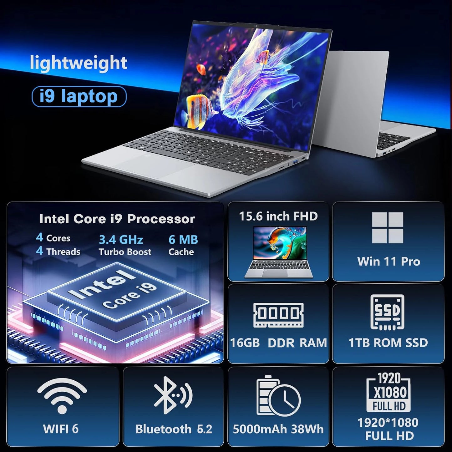 Intel Core i9 Laptop Equipped With 16GB RAM 1TB SSD