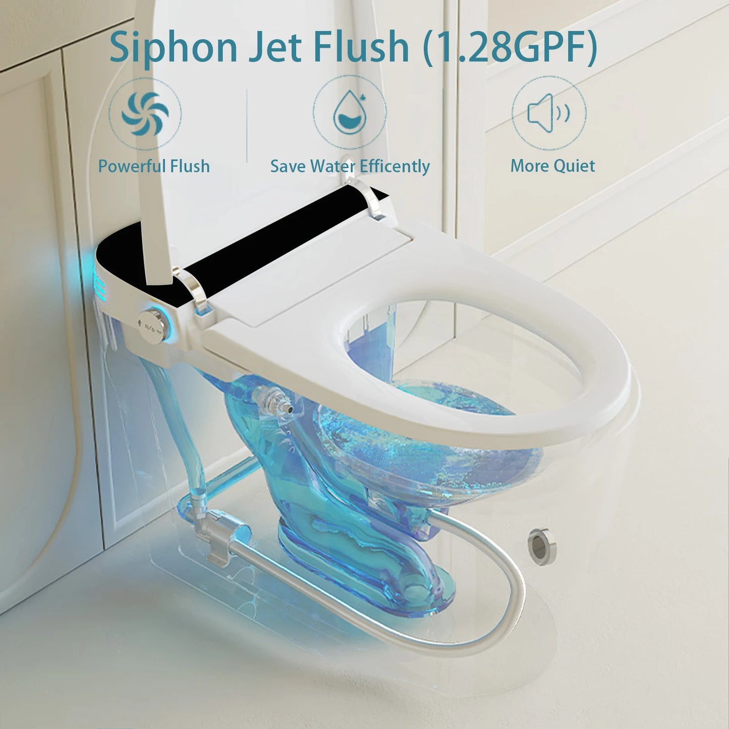 Smart Toilet With Built In Bidet And Auto Open Close