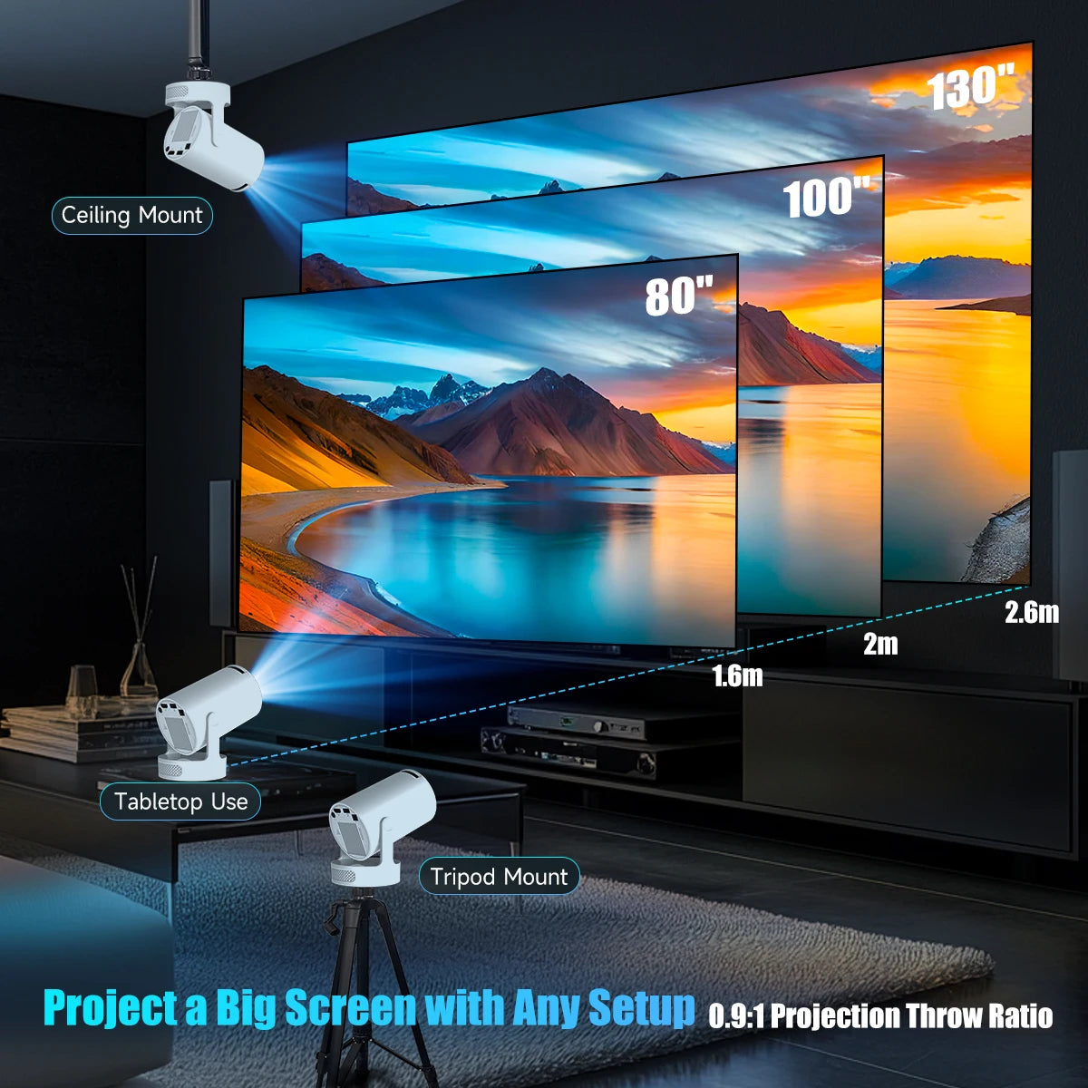 Magcubic HY300 Pro Android 14 Wireless Smart Video Projector