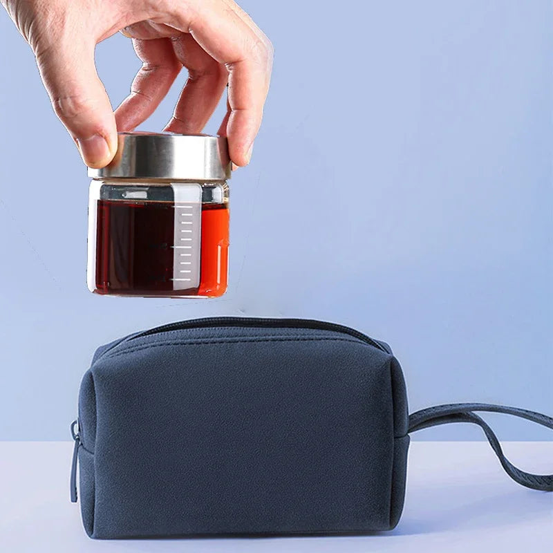 Sealed Borosilicate Glass Storage Jars With Lid And Pour Spout