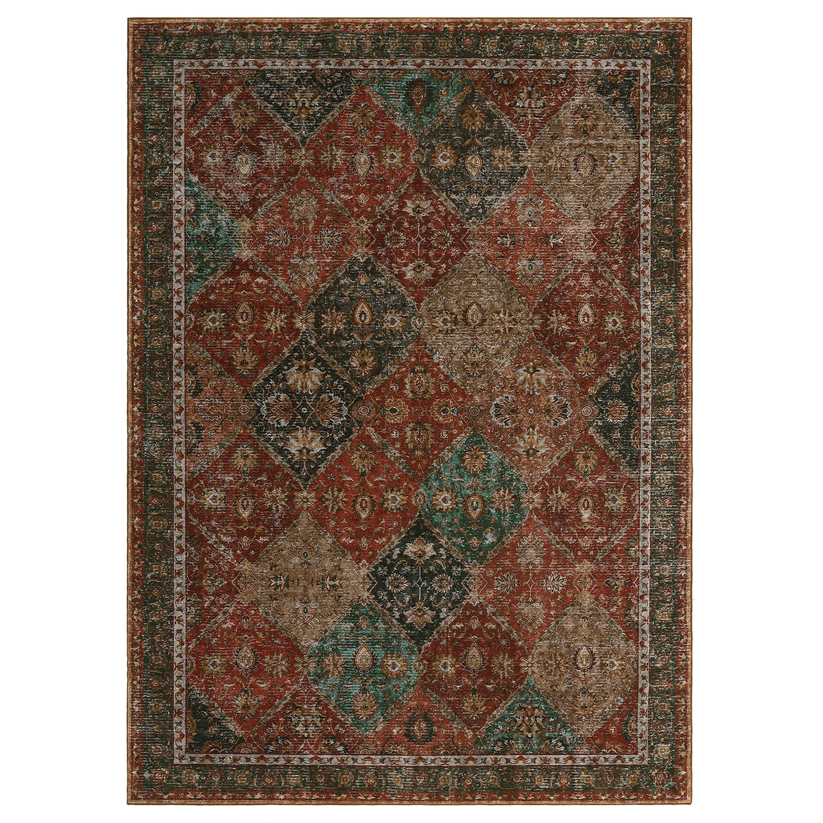 Machine Washable Moroccan Geometric Area Rug For Living Spaces