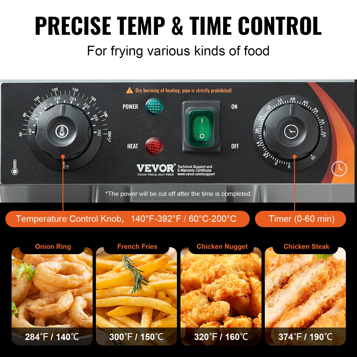 SucceBuy Commercial Electric Deep Fryer With Stainless Steel Basket