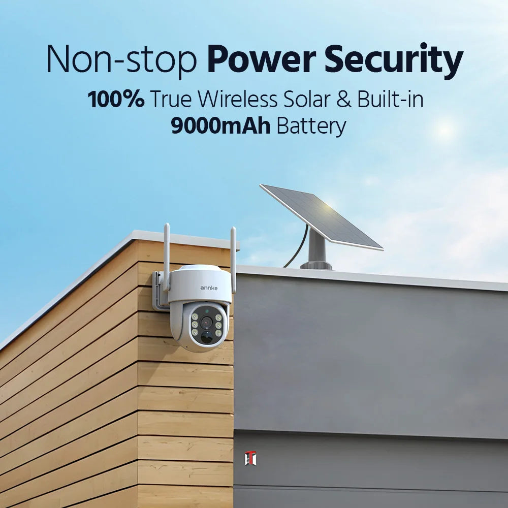 ANNKE Wireless 4MP Solar Outdoor CCTV System With NVR PTZ