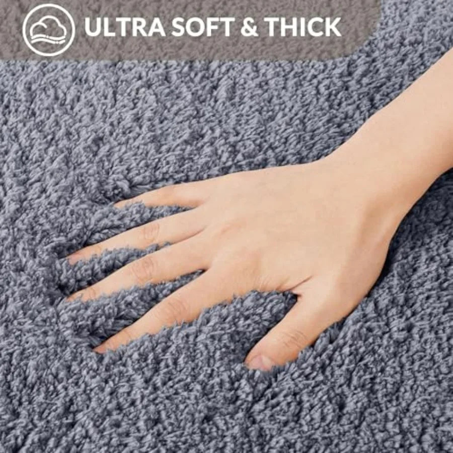 Extra Soft Non Slip Absorbent Microfiber Bath Rug Mat Machine Washable