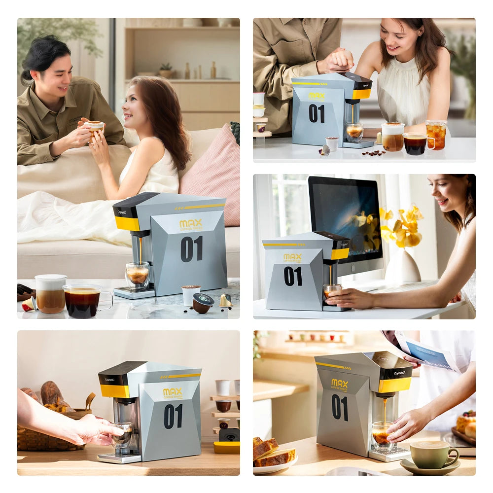 Capadeli 4 In 1 Espresso Machine Compatible With Pods And Ground