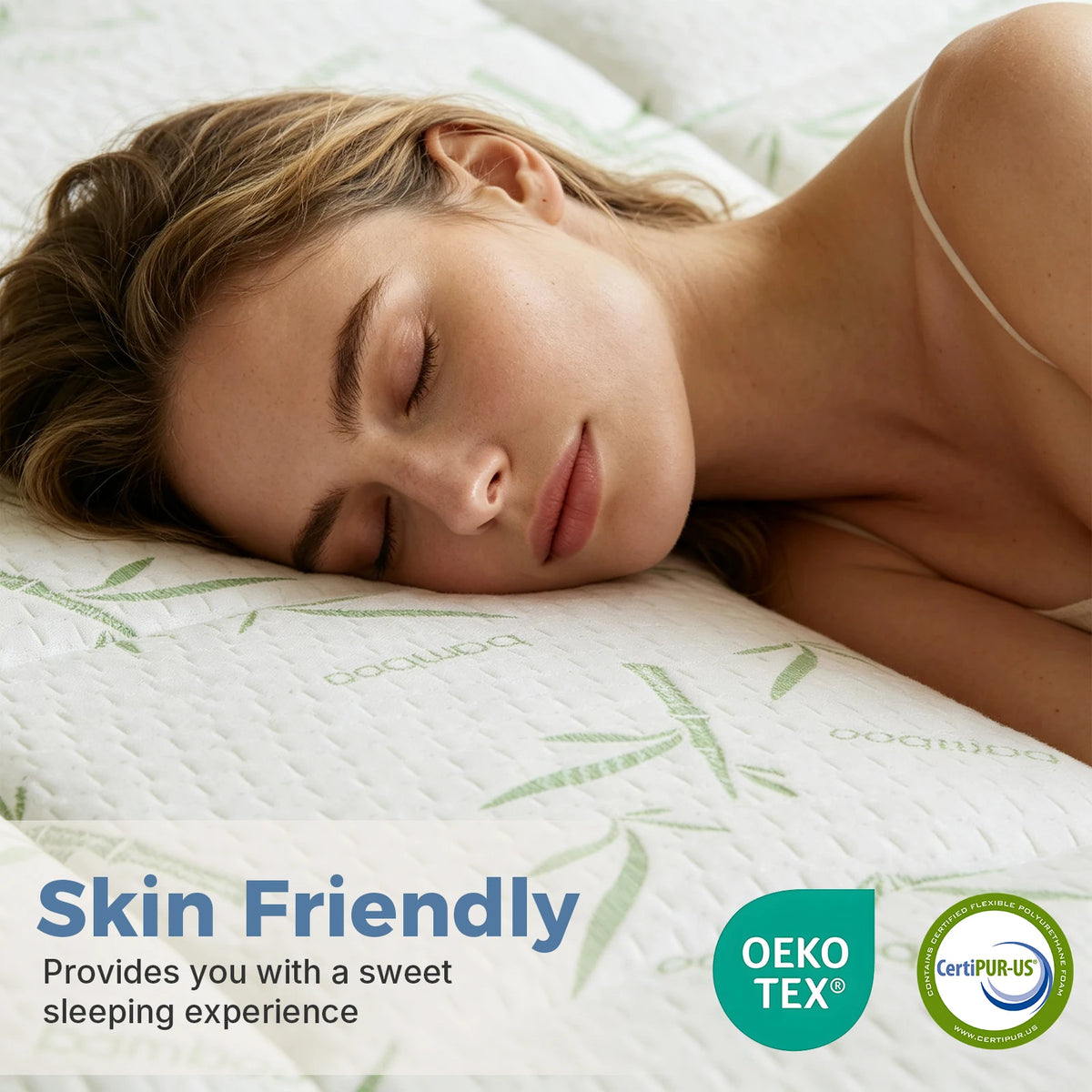 MCQ Gel Memory Foam Mattress Topper Soft Pillow Top Cover