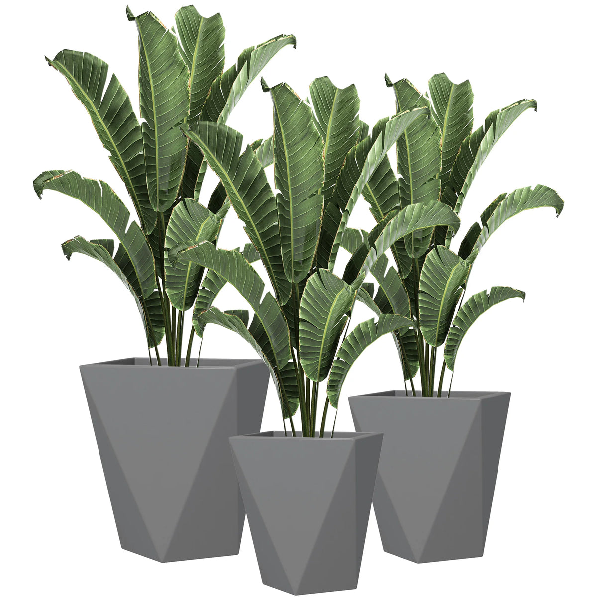 Stackable Outdoor Planters With Drainage Holes For Home Garden Decor