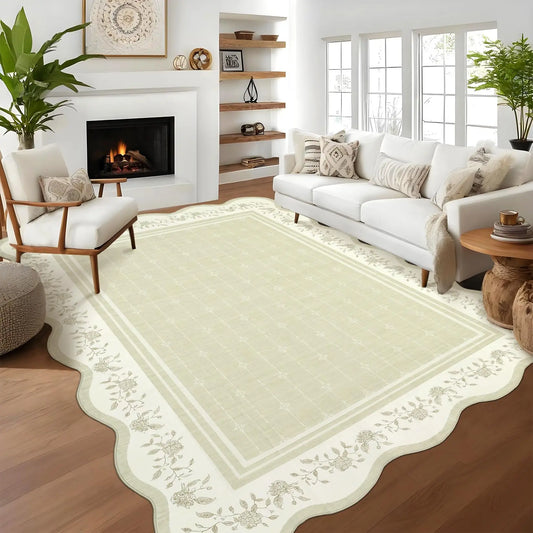 Foldable Stain Resistant Polyester Area Rug For Modern Spaces