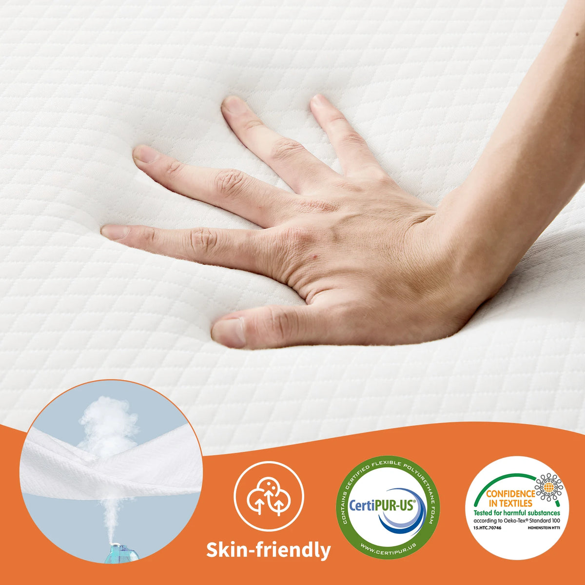 JHK Trifold Memory Foam Mattress With Washable Cover