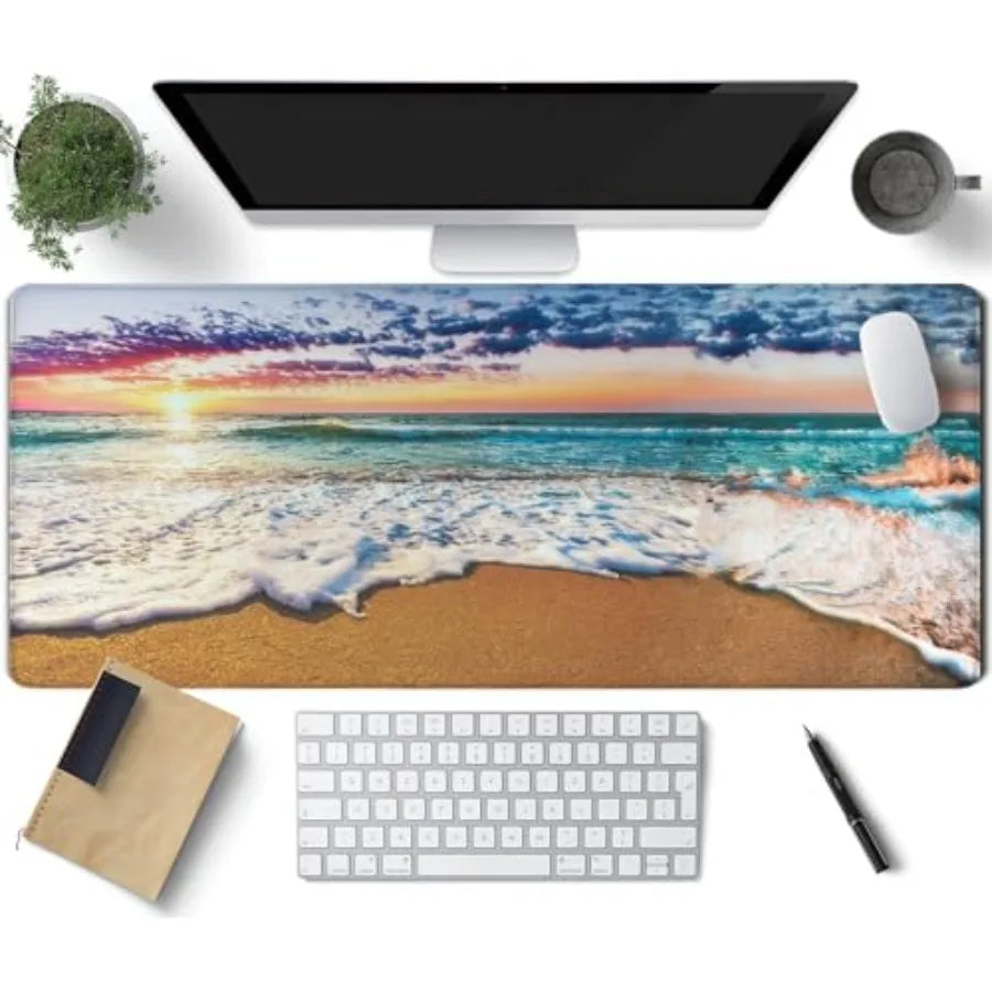 Non-Slip Rubber Desk Mat With Stitched Edges Gaming Waterproof Accessory