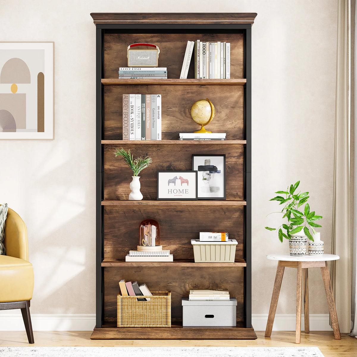 Tribesigns Modern Wooden Bookshelf For Home Office Display Storage