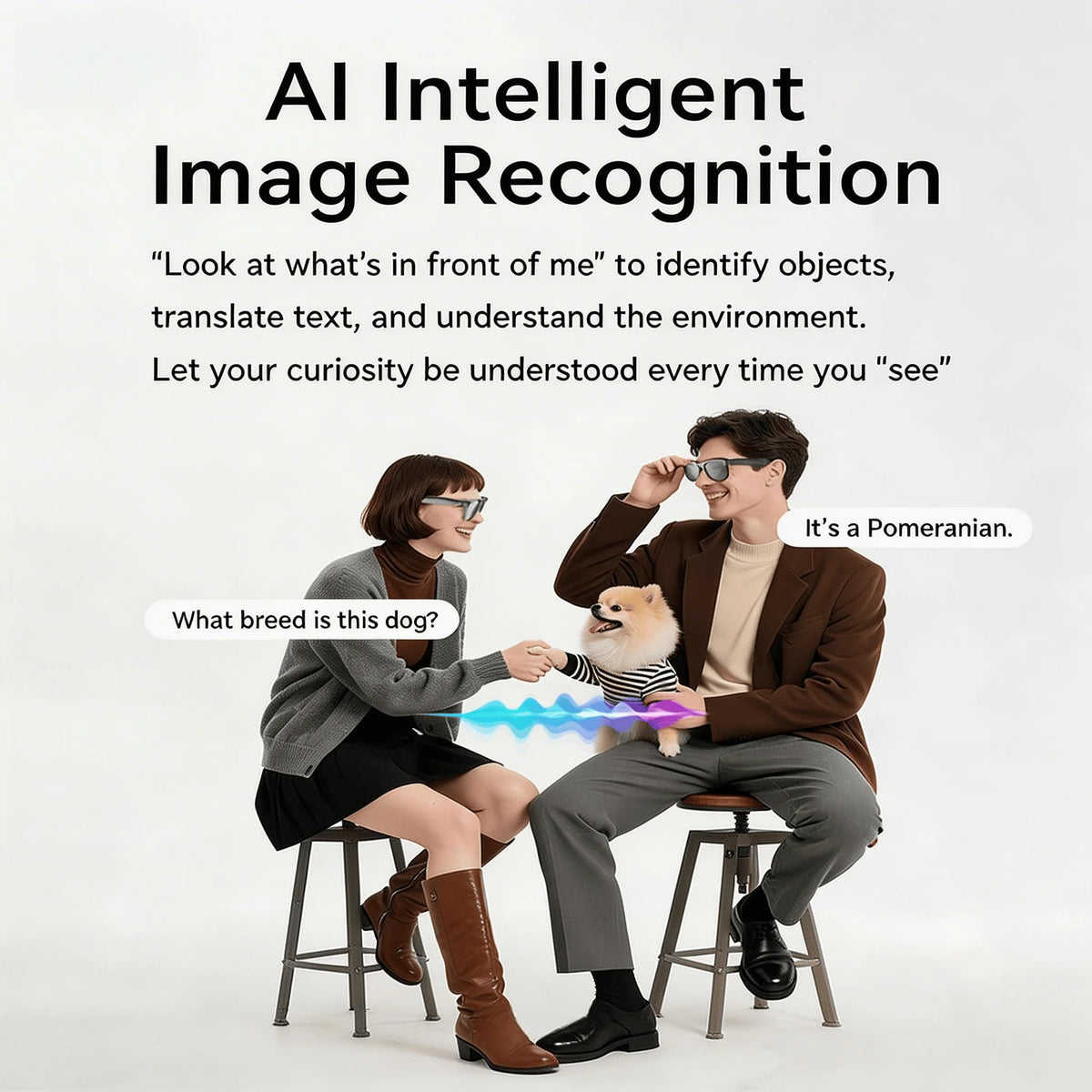 W&O AI Camera Glasses With Real Time Translation And Audio
