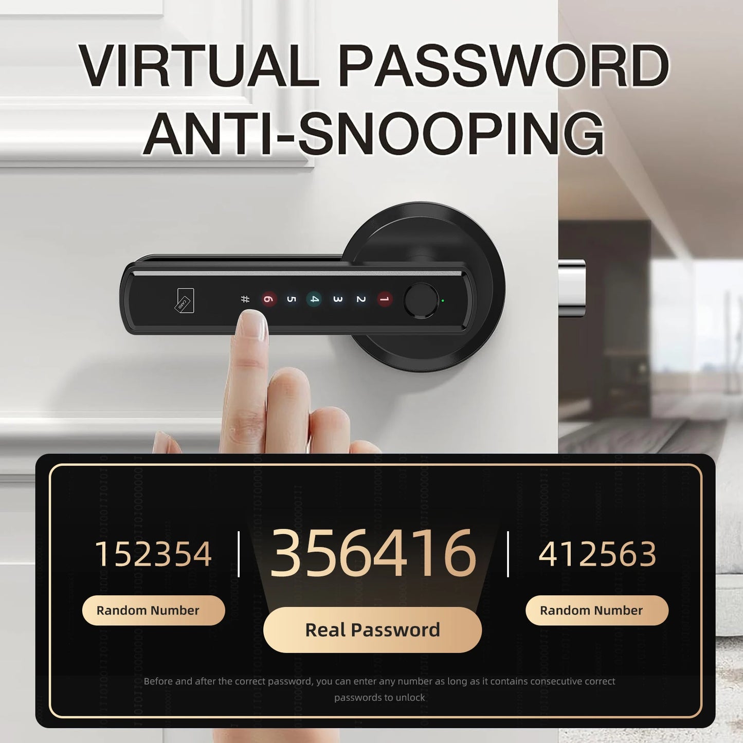 Viladepot Biometric Smart Lock With Fingerprint And Bluetooth App Control