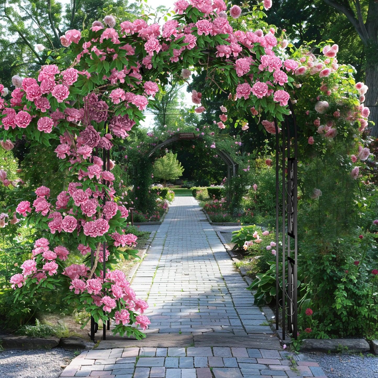 Heavy Duty Iron Garden Arbor Trellis Frame For Climbing Plants