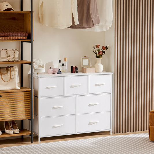 JHK Wardrobe Cabinet With Fabric Drawers Storage Chest Bedroom