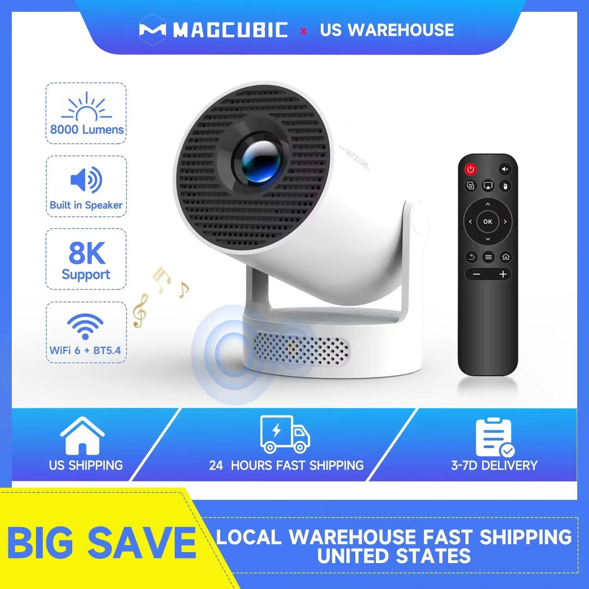 Magcubic HY300 Pro Android 14 Wireless Smart Video Projector