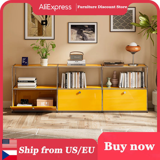 Stainless Steel Storage Cabinet For Living Room And Home Office