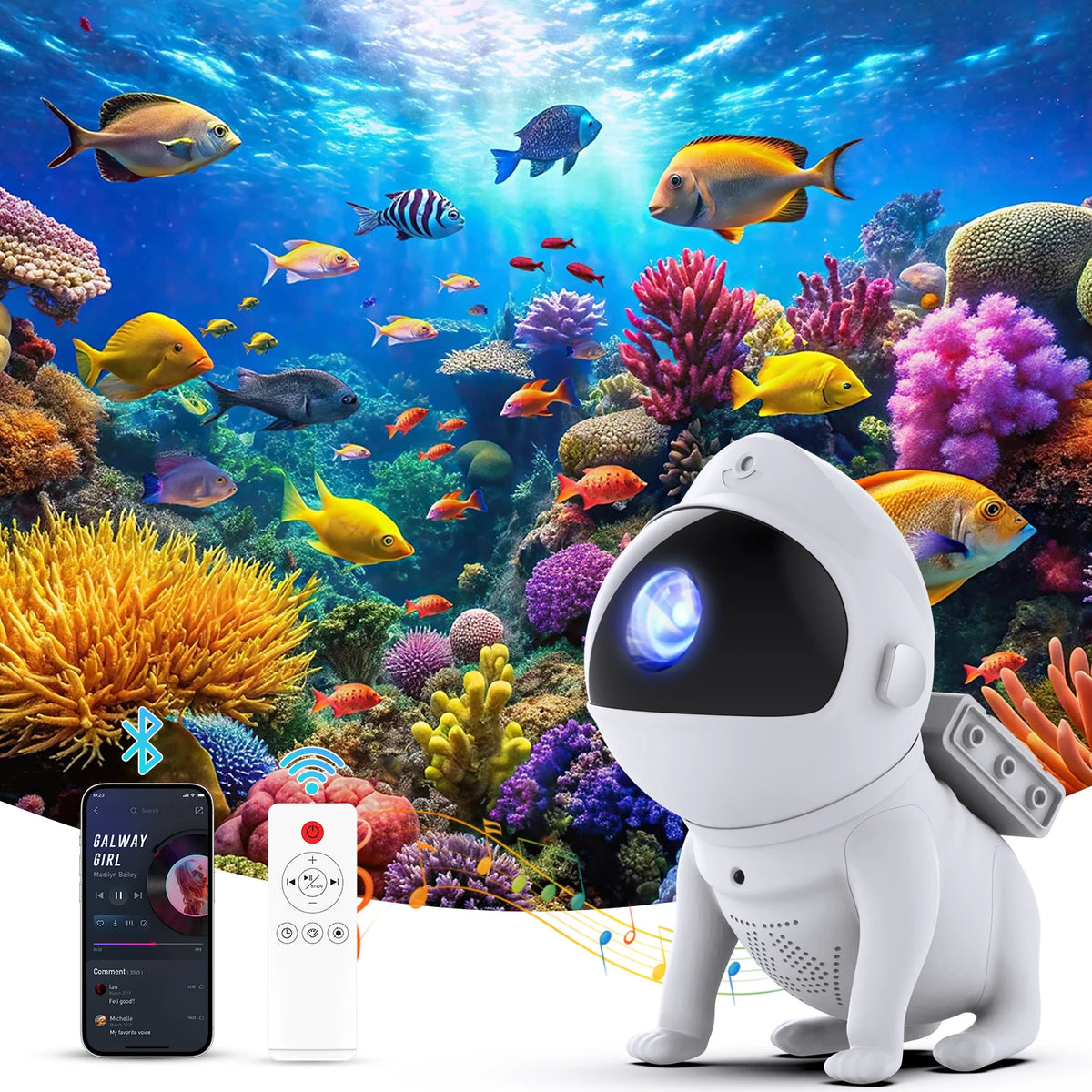 Ausyle Galaxy Star Projector Night Light For Bedroom