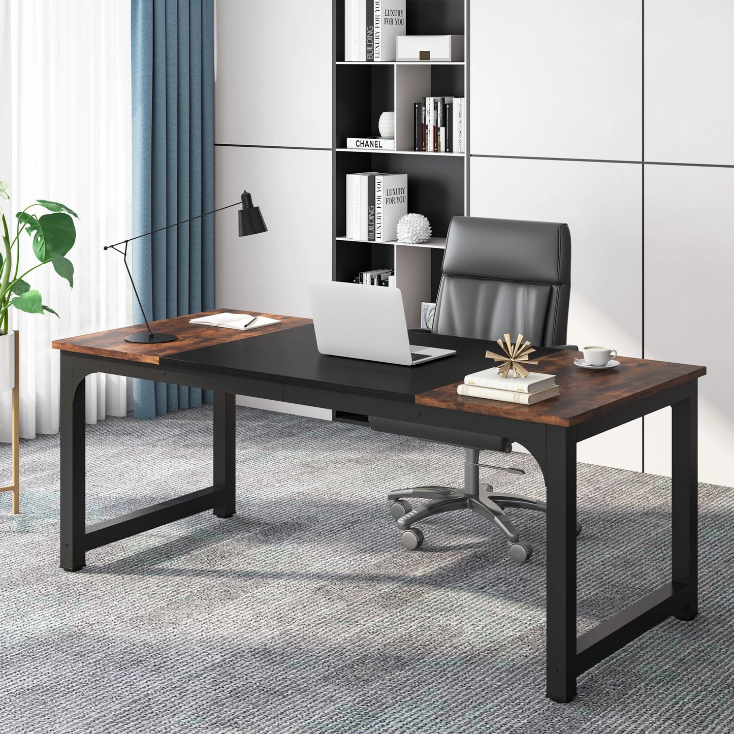Tribesigns Modern Computer Desk Large Office Workstation for Home Office