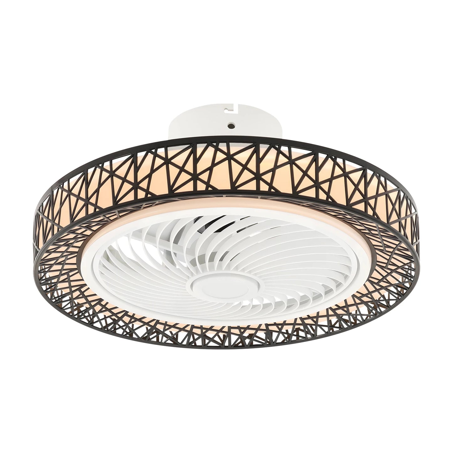 Ceiling Fan Light With Remote Control Quiet 35dB For Bedroom