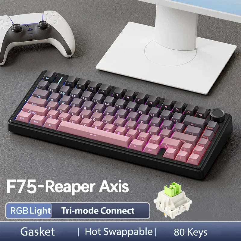 AULA F75 Wireless Bluetooth Mechanical Keyboard With RGB Backlight
