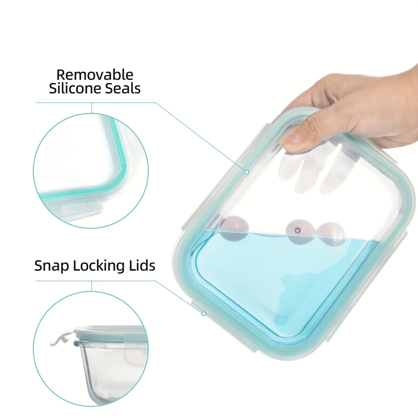 Airtight Glass Food Storage Containers 10 Piece Set