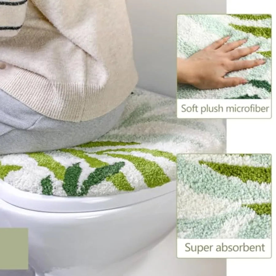 Leaves Toilet Seat Covers Microfiber Plush Lid Cover