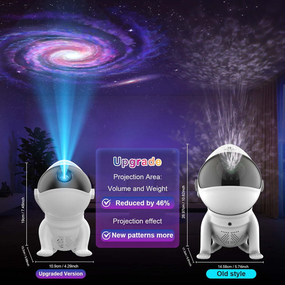 Ausyle Galaxy Star Projector Night Light For Bedroom