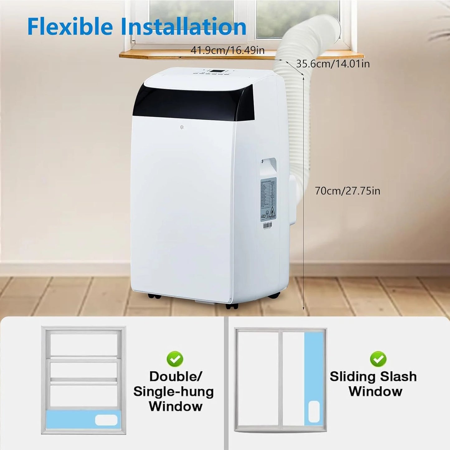 Adoolla 14000 BTU Portable Air Conditioner 3-In-One Unit