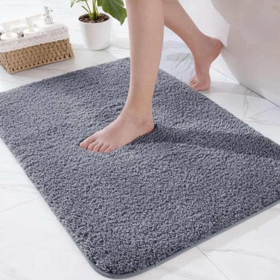 Extra Soft Non Slip Absorbent Microfiber Bath Rug Mat Machine Washable