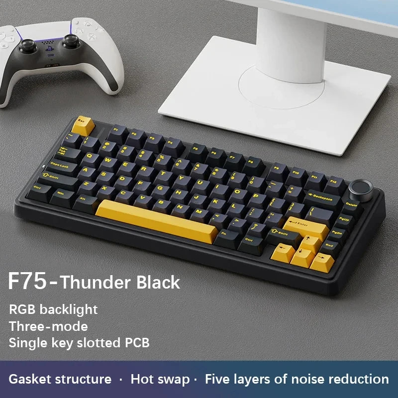 AULA F75 Wireless Bluetooth Mechanical Keyboard With RGB Backlight