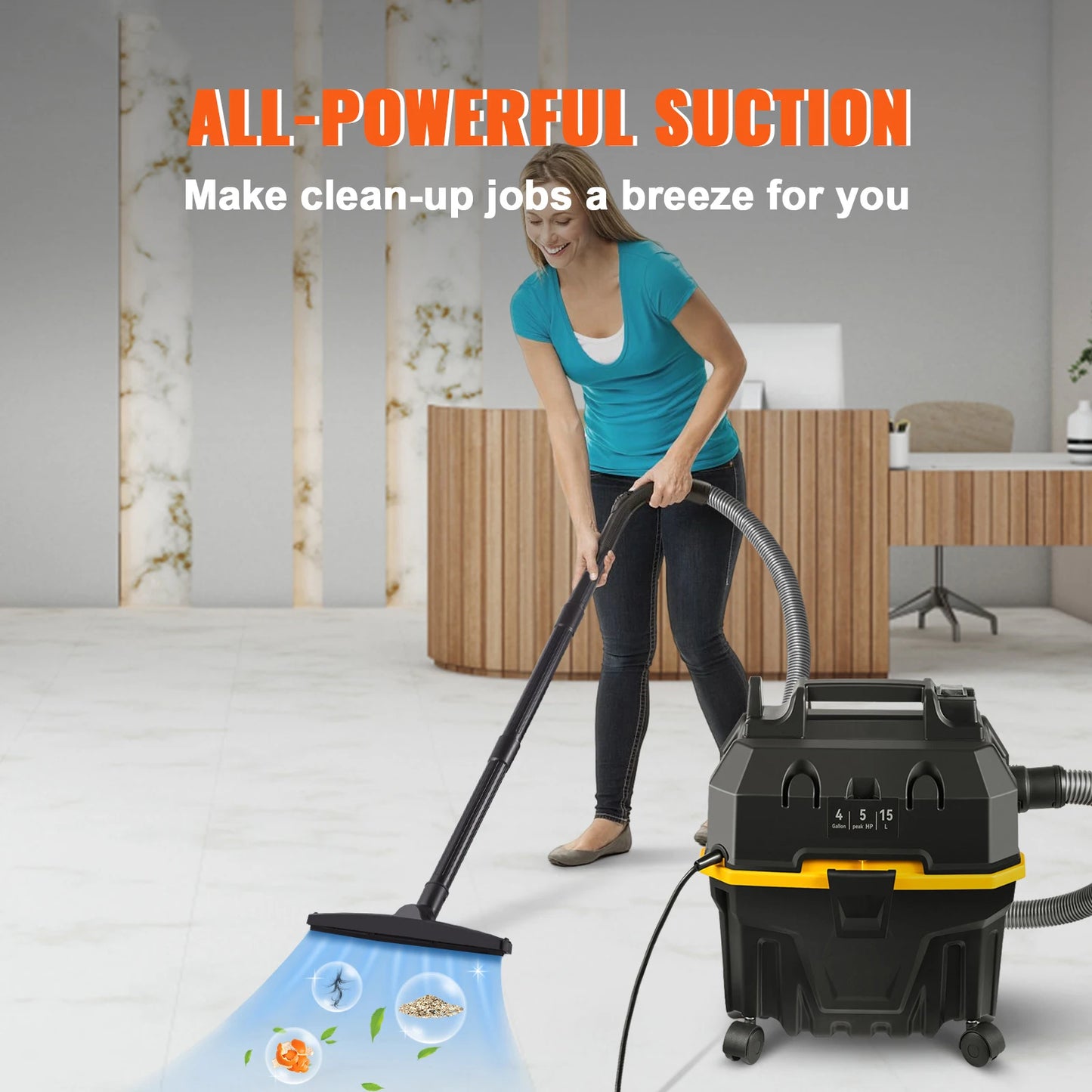 SucceBuy 1200W Wet Dry Vacuum Cleaner For Car And Home