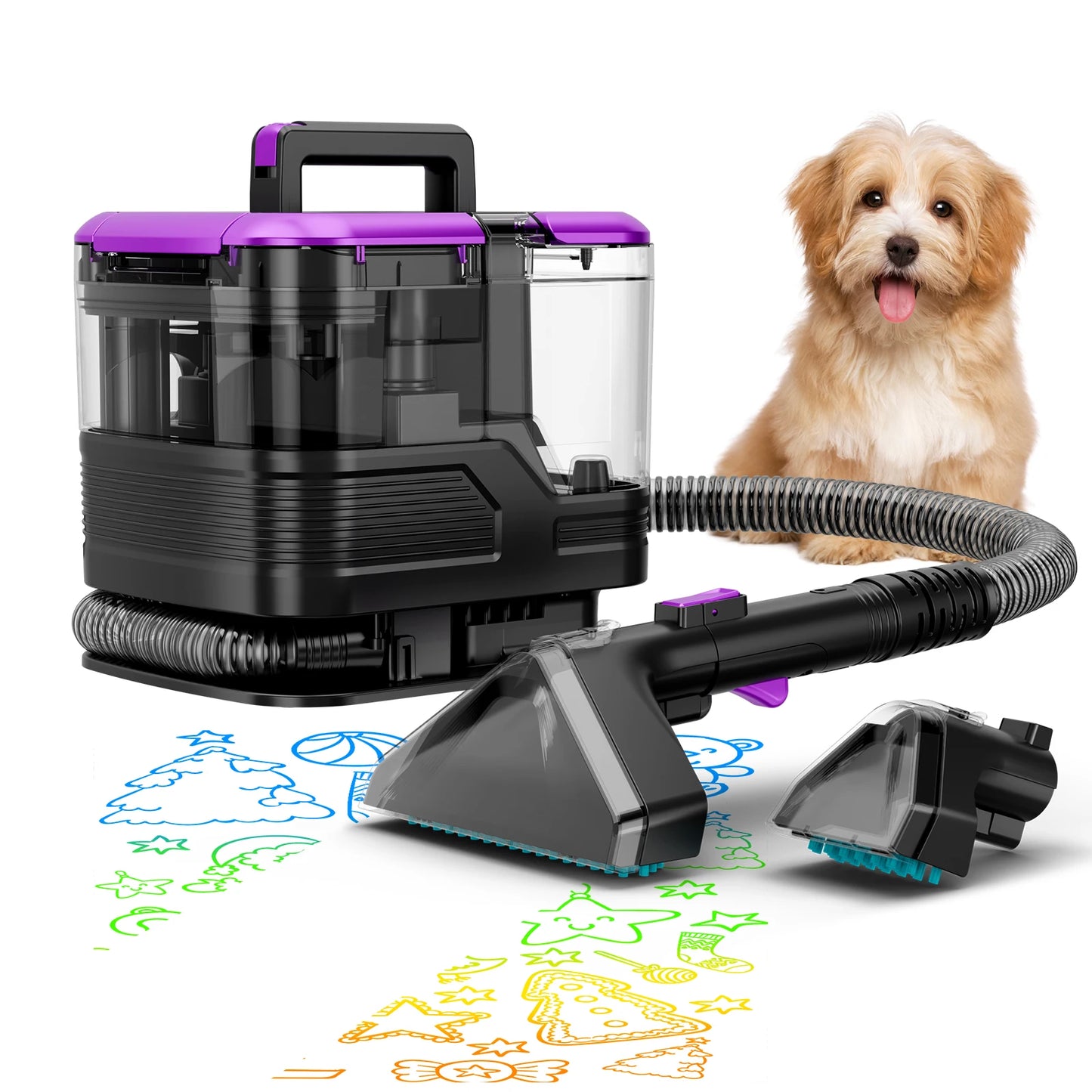 Honki 530W Carpet Cleaner With Strong 20KPa Suction