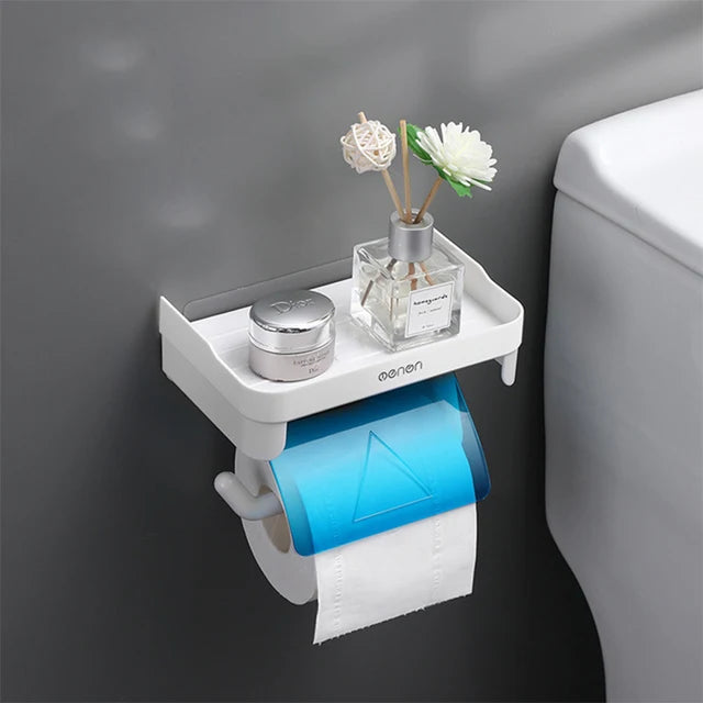 Waterproof Wall Mounted Toilet Paper Holder And Tissue Box
