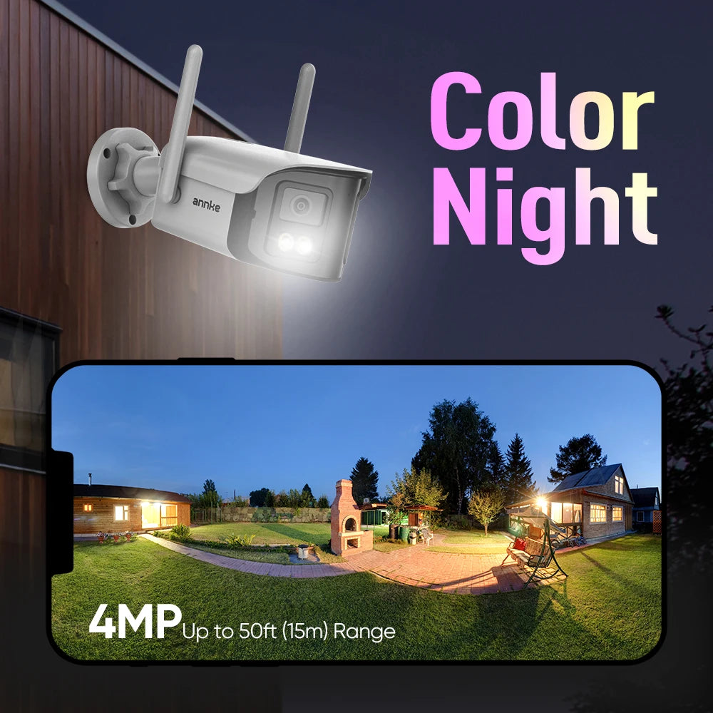 ANNKE 4CH Wireless Security Camera System 4MP NVR With Alexa