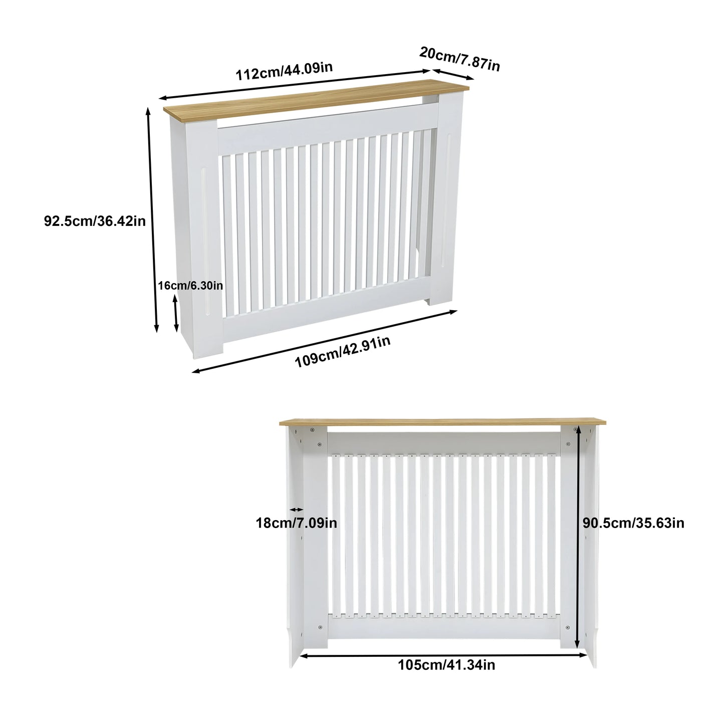 Radiator Cover Wood Cabinet MDF Heater Shield For Home Furniture
