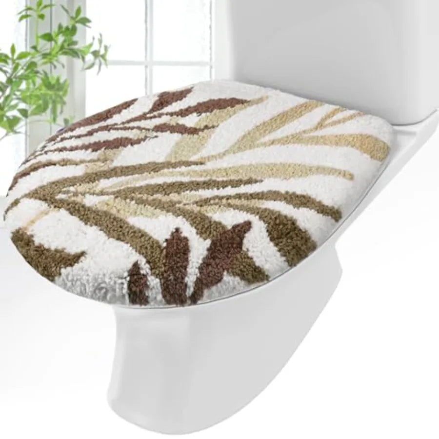 Leaves Toilet Seat Covers Microfiber Plush Lid Cover
