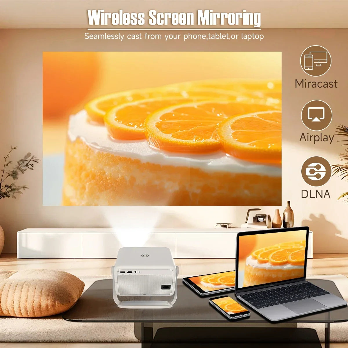 Magcubic L018 650ANSI Native 1080P Android 14 Portable Projector