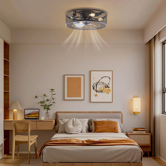 Low Profile Ceiling Fan With LED Light Kit And Remote