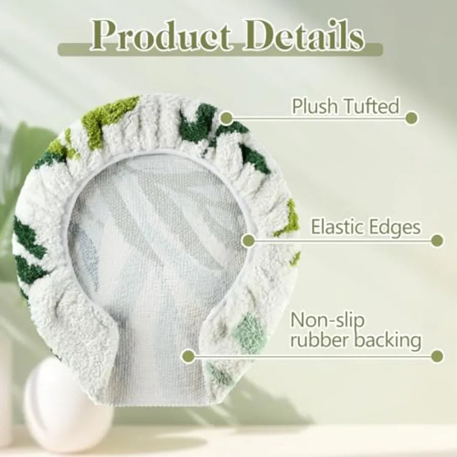 Leaves Toilet Seat Covers Microfiber Plush Lid Cover