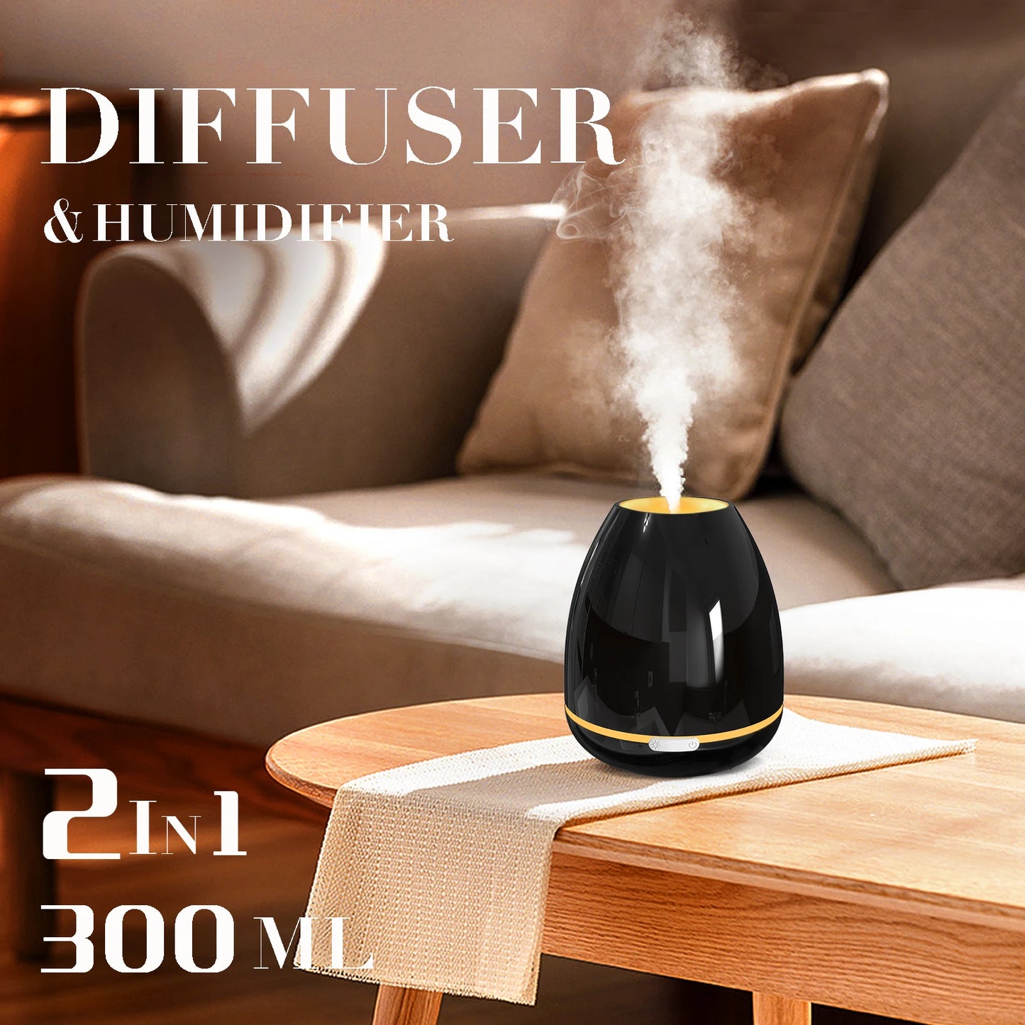 Fashome Desktop Ultrasonic Aromatherapy Diffuser With Cool Mist